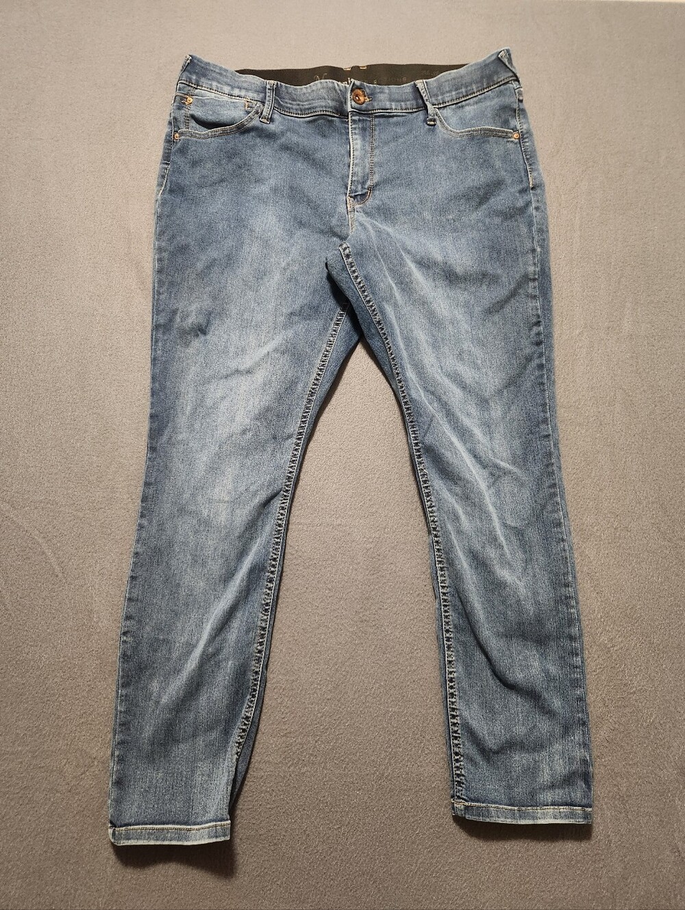 Natural Reflections Jeans Women Size 18 Blue Skinny Ab Slimming